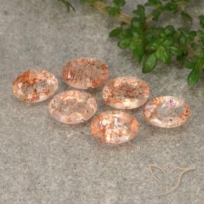 Pedras preciosas de Pedra do Sol Laranja Tigre Claro natural de 2.76 ct, oval, Translúcido
