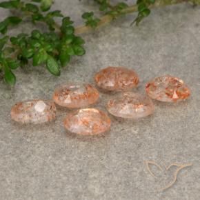 Pedras preciosas de Pedra do Sol Laranja Tigre Claro natural de 2.76 ct, oval, Translúcido