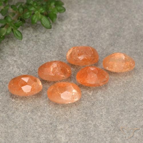 Pedras preciosas de Pedra do Sol Inhame Laranja natural de 3.32 ct, oval, Translúcido