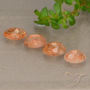 Pedras preciosas de Pedra do Sol laranja quente natural de 2.04 ct, oval, Translúcido