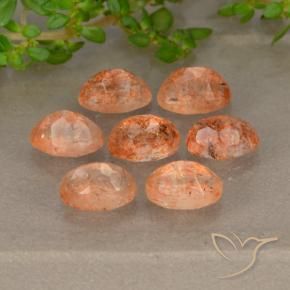 Pedras preciosas de Pedra do Sol Laranja Médio-Claro natural de 3.92 ct, oval, Translúcido