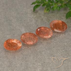Pedras preciosas de Pedra do Sol Inhame Laranja natural de 2.09 ct, oval, Translúcido