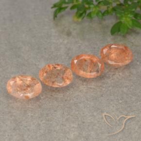 Pedras preciosas de Pedra do Sol Laranja claro natural de 2.57 ct, oval, Translúcido