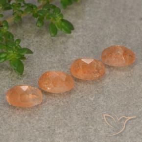 Pedras preciosas de Pedra do Sol Laranja Médio natural de 2.25 ct, oval, Translúcido