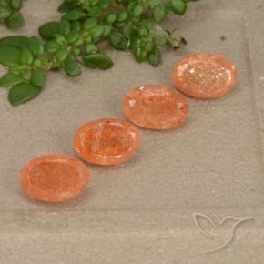Pedras preciosas de Pedra do Sol Laranja Médio natural de 2.36 ct, oval, Translúcido