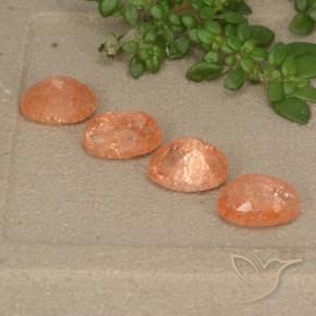 Pedras preciosas de Pedra do Sol Laranja Médio natural de 2.36 ct, oval, Translúcido