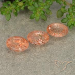 Pedras preciosas de Pedra do Sol gengibre laranja natural de 1.86 ct, oval, Translúcido
