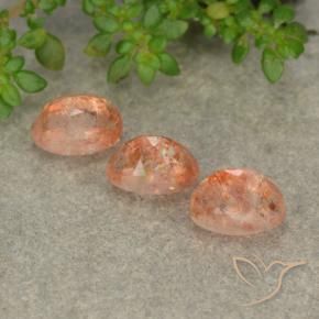 Pedras preciosas de Pedra do Sol gengibre laranja natural de 1.86 ct, oval, Translúcido