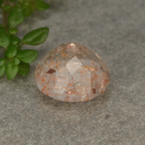 Pedra do sol laranja natural 2,74ct, corte redondo, translúcido