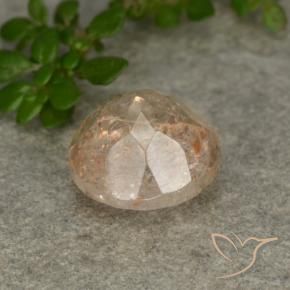 Pedra do Sol Laranja Tigre Claro Natural 2.88ct, Redondo, Translúcido
