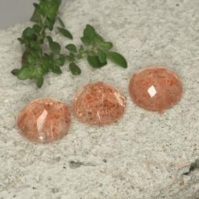 Pedras preciosas de Pedra do Sol Laranja Médio-Claro natural de 7.06 ct, Redondo, Translúcido