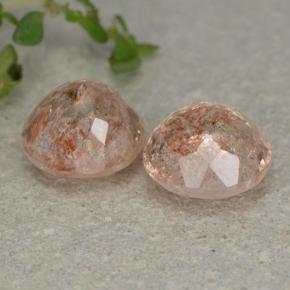 Pedras preciosas de pedra do sol laranja natural de 5,50 ct, corte redondo, translúcido