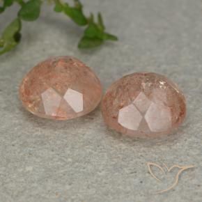 Pedras preciosas de Pedra do Sol Laranja claro natural de 4.98 ct, Redondo, Translúcido