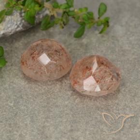 Pedras preciosas de Pedra do Sol Laranja Médio-Claro natural de 5.79 ct, Redondo, Translúcido
