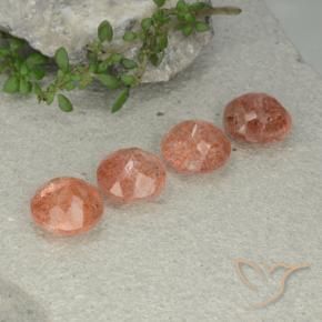 Pedras preciosas de Pedra do Sol Laranja Médio-Claro natural de 9.81 ct, Redondo, Translúcido