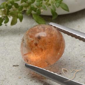 Pedra do Sol Laranja Médio Natural 2.38ct, Redondo, Translúcido