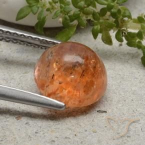 Pedra do Sol Laranja Médio Natural 2.38ct, Redondo, Translúcido