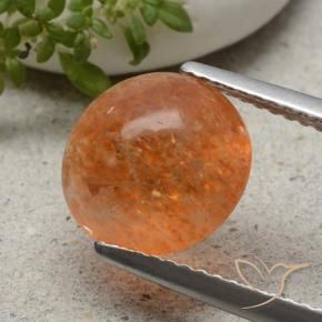 Pedra do Sol Laranja Médio Natural 2.49ct, Redondo, Translúcido