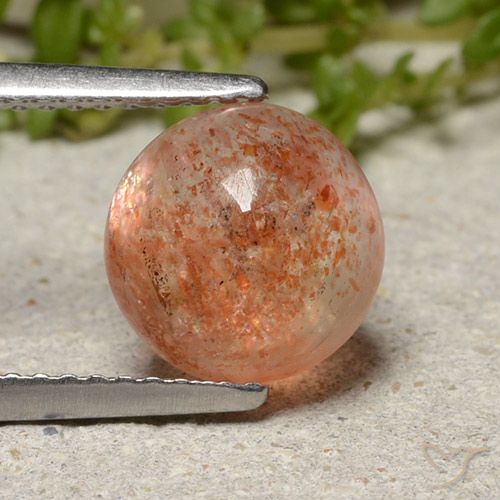 2.32ct Natural Toranja Laranja Pedra do Sol, Redondo, Translúcido