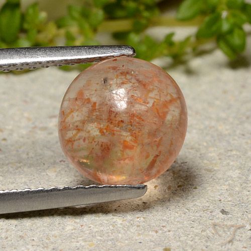 2.17ct Natural Laranja Médio Pedra do Sol, Redondo, Translúcido