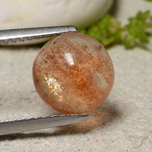 2.19ct Natural laranja quente Pedra do Sol, Redondo, Translúcido