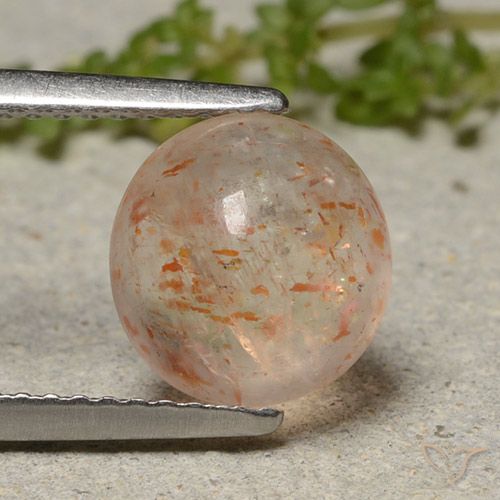 2.24ct Natural Laranja Tigre Claro Pedra do Sol, Redondo, Translúcido