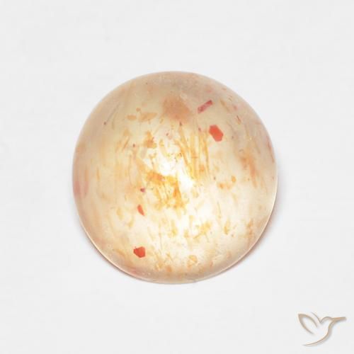 2.14ct Natural Laranja Melão Pedra do Sol, Redondo, Translúcido