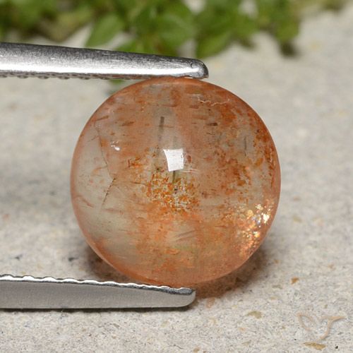 2.00ct Natural Laranja Médio Pedra do Sol, Redondo, Translúcido