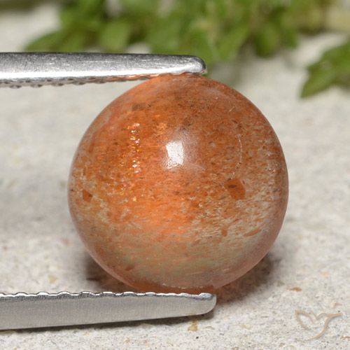 2.00ct Natural Laranja Médio Pedra do Sol, Redondo, Translúcido