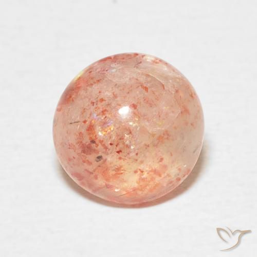 2.34ct Natural Laranja Médio Pedra do Sol, Redondo, Translúcido