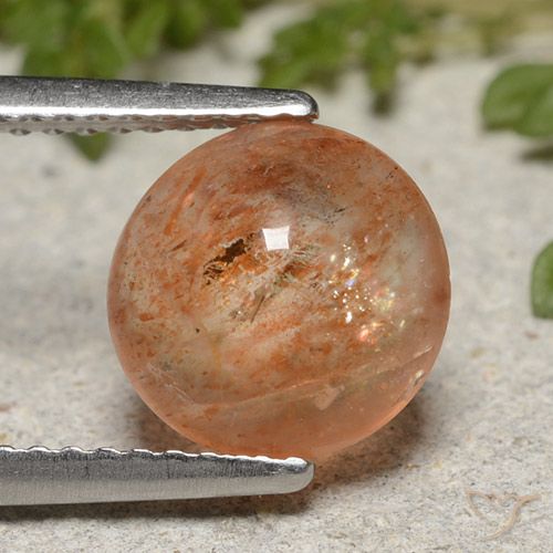 2.12ct Natural Laranja Médio Pedra do Sol, Redondo, Translúcido