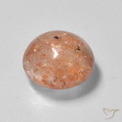 Pedra do Sol laranja avermelhado Natural 2.35ct, Redondo, Translúcido