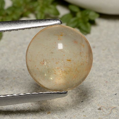 2.05ct Natural Laranja Melão Pedra do Sol, Redondo, Translúcido