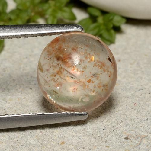 1.90ct Natural Laranja Pêssego Claro Pedra do Sol, Redondo, Translúcido