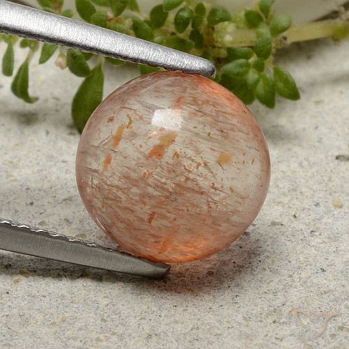 2.28ct Natural Laranja Médio Pedra do Sol, Redondo, Translúcido
