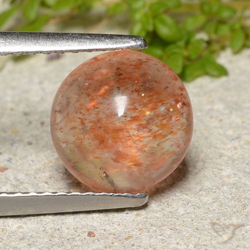 2.04ct Natural Laranja Médio Pedra do Sol, Redondo, Translúcido