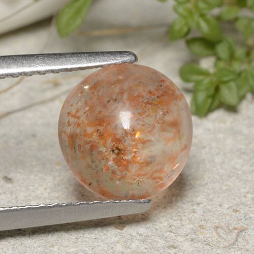 1.91ct Natural Laranja Tigre Claro Pedra do Sol, Redondo, Translúcido