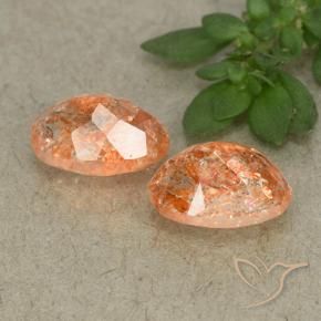 Pedras preciosas de Pedra do Sol Laranja Médio-Claro natural de 1.72 ct, oval, Translúcido