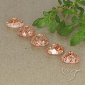 Pedras preciosas de Pedra do Sol Laranja Médio-Claro natural de 4.18 ct, oval, Translúcido