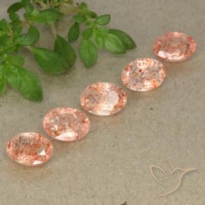 Pedras preciosas de Pedra do Sol Laranja Tigre Claro natural de 3.50 ct, oval, Translúcido