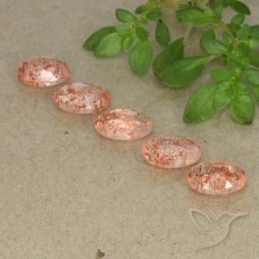 Pedras preciosas de Pedra do Sol Laranja Tigre Claro natural de 3.50 ct, oval, Translúcido
