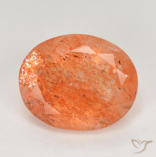 Pedra do sol laranja natural 4,51ct, corte oval, translúcido