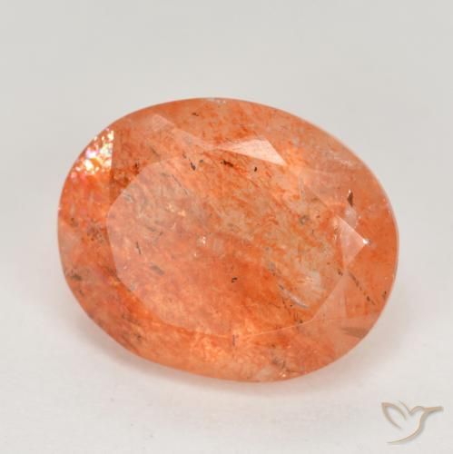 Pedra do sol laranja natural 4,51ct, corte oval, translúcido