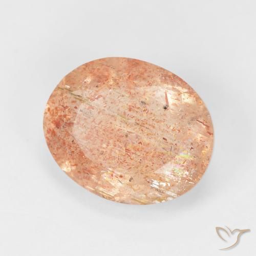 Pedra do Sol Medium Light-Orange Natural 4.69ct, oval, Translúcido
