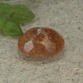 Pedra do Sol laranja quente Natural 4.09ct, oval, Translúcido