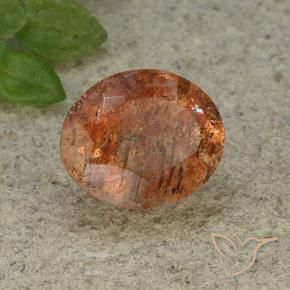 Pedra do Sol Laranja Médio Natural 4.33ct, oval, Translúcido