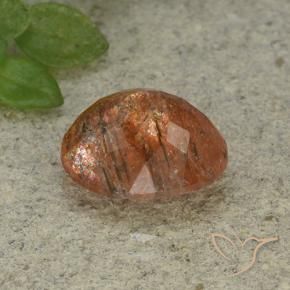 Pedra do Sol Laranja Médio Natural 4.33ct, oval, Translúcido