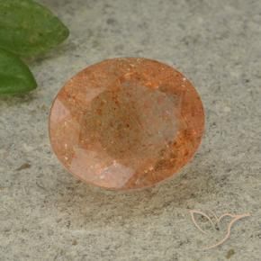 Pedra do Sol laranja quente Natural 5.32ct, oval, Translúcido