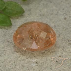 Pedra do Sol laranja quente Natural 5.32ct, oval, Translúcido