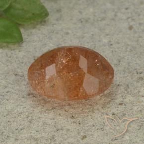 Pedra do Sol laranja avermelhado Natural 4.34ct, oval, Translúcido